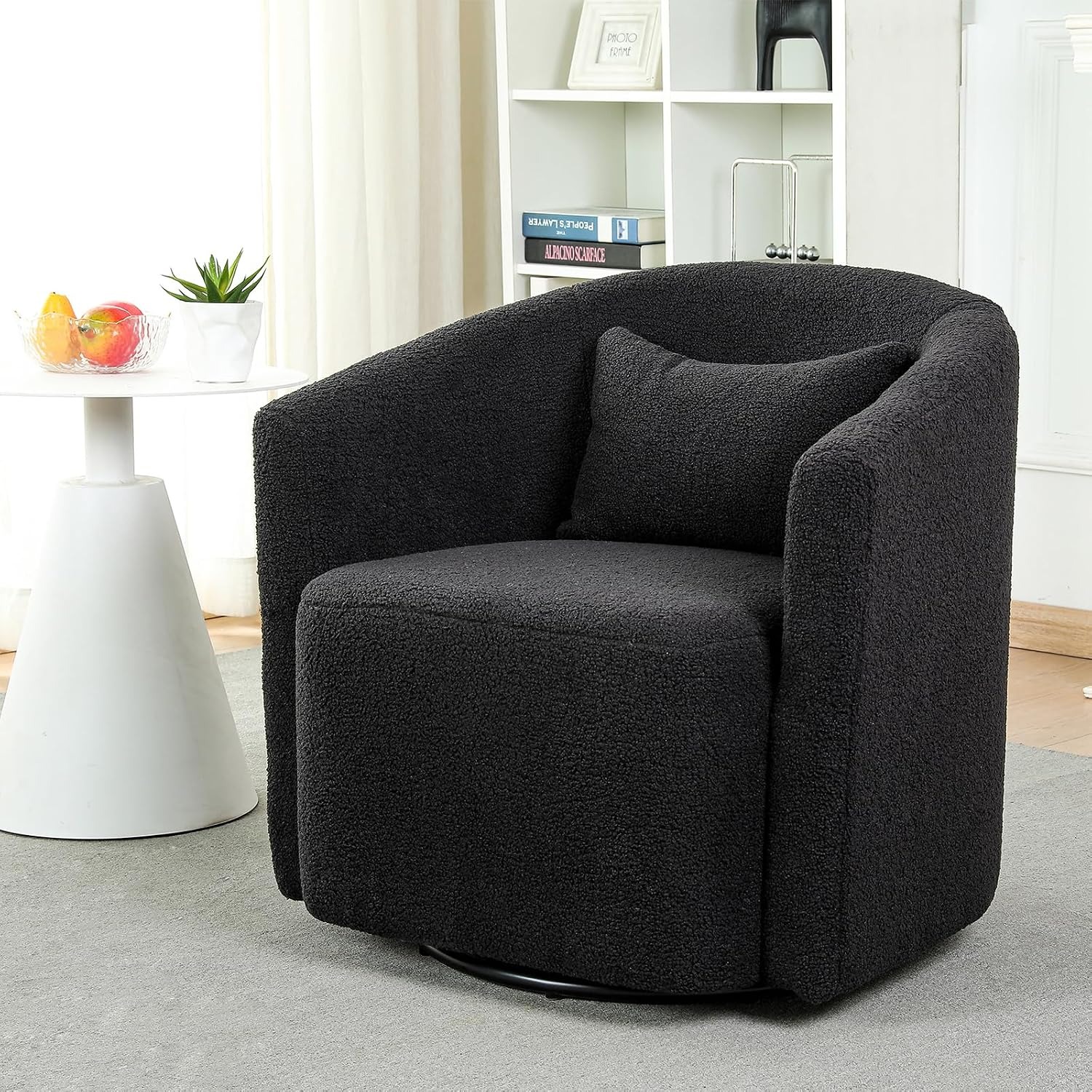 Levede Boucle Swivel Accent Chair