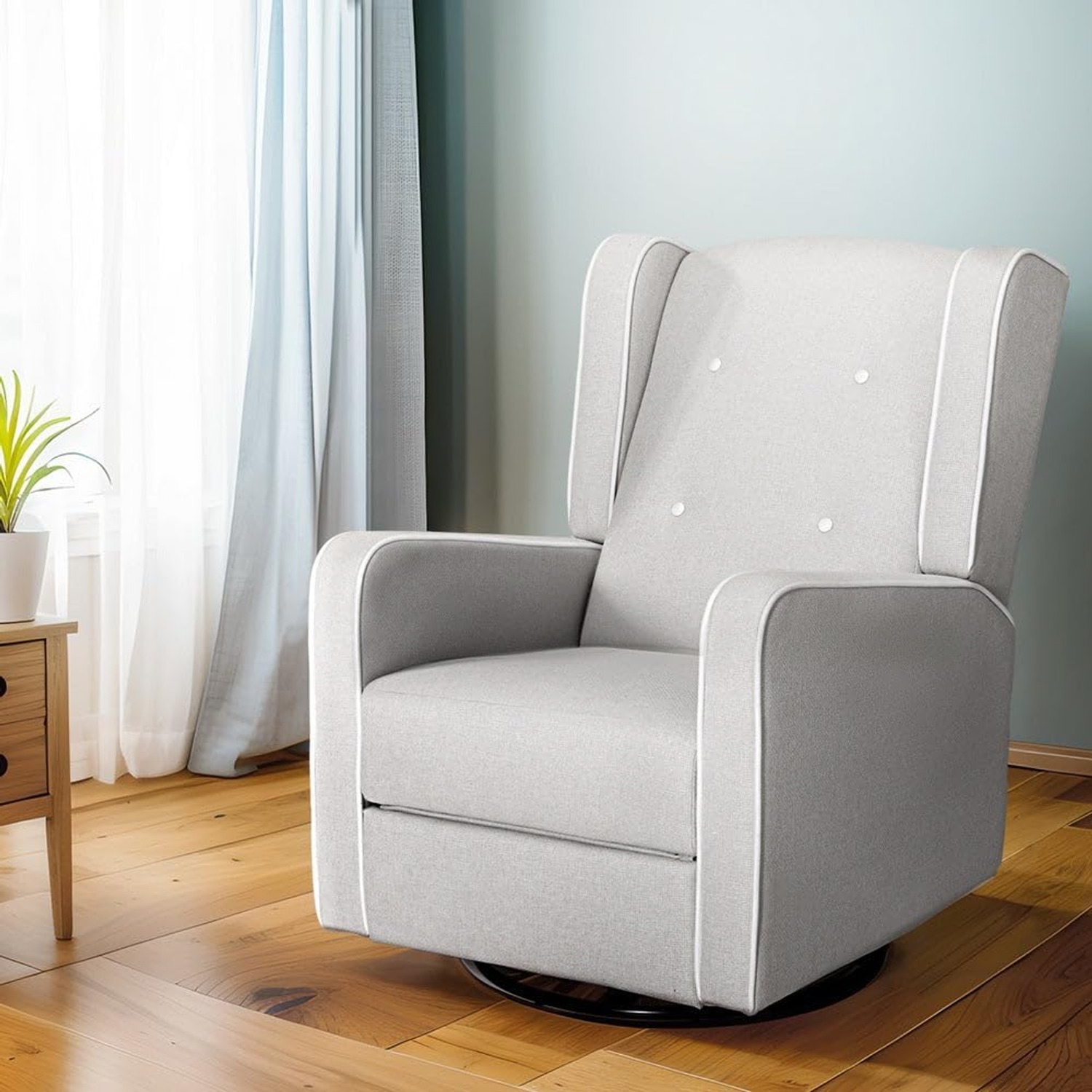 Artiss A15 Fabric Recliner Chair, detail view