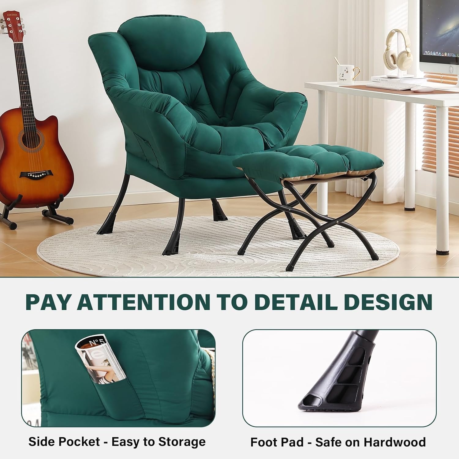 TIITA Lazy Lounge Chair with Ottoman