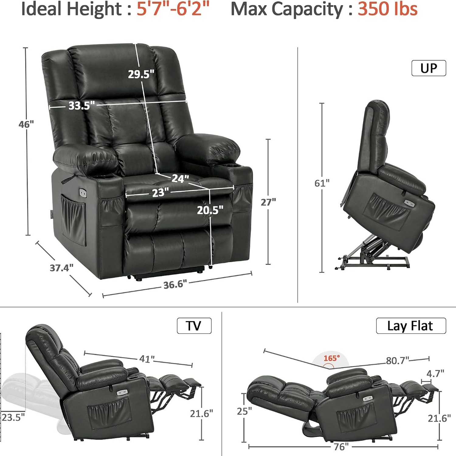 MCombo Dual Motor Power Lift Recliner