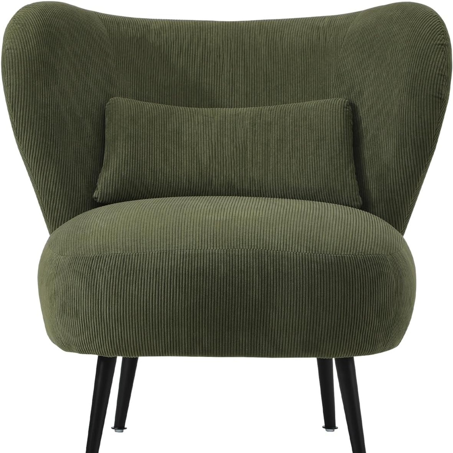 OIKITURE Green Velvet Wingback Armchair: image 8