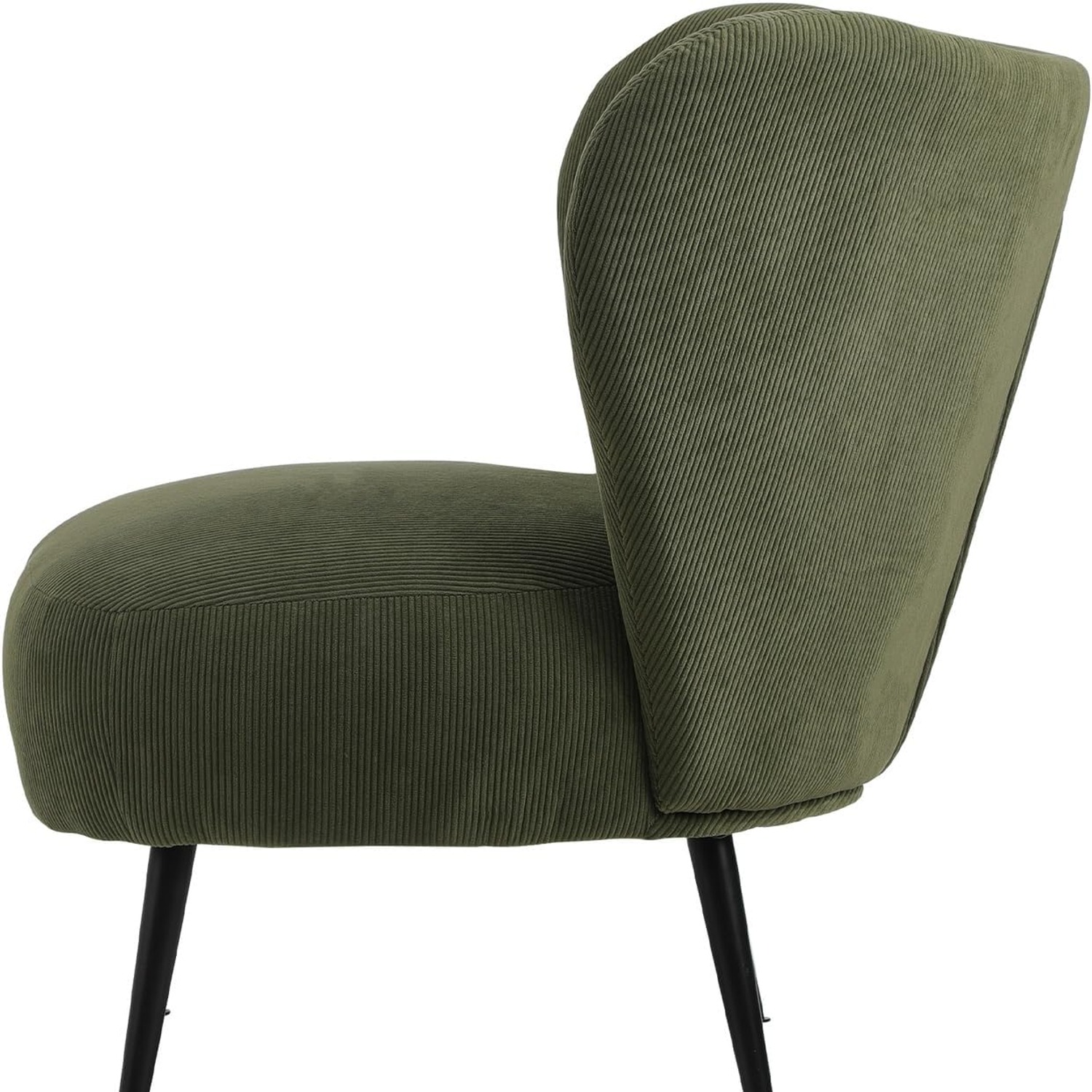 OIKITURE Green Velvet Wingback Armchair: image 10