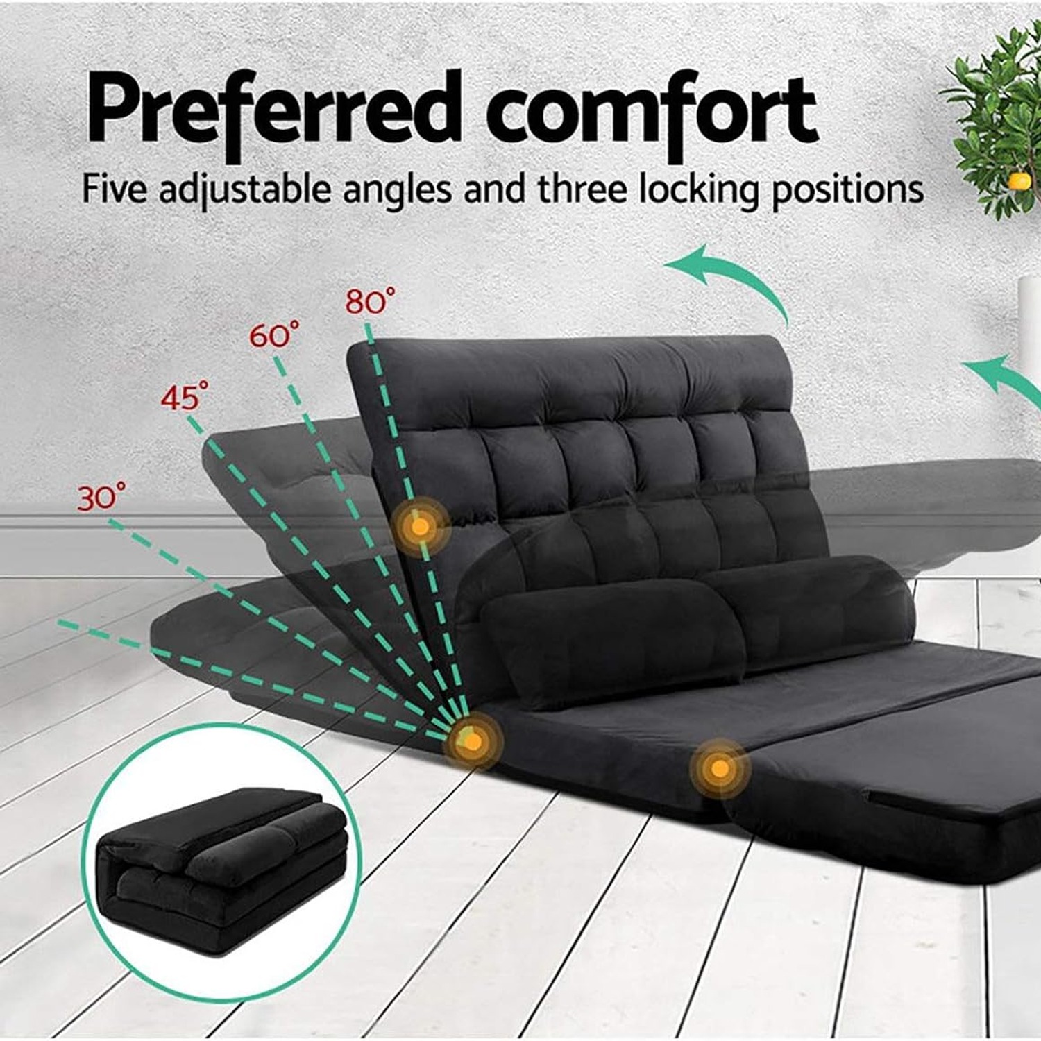 Adjustable Floor Lounge Sofa Bed