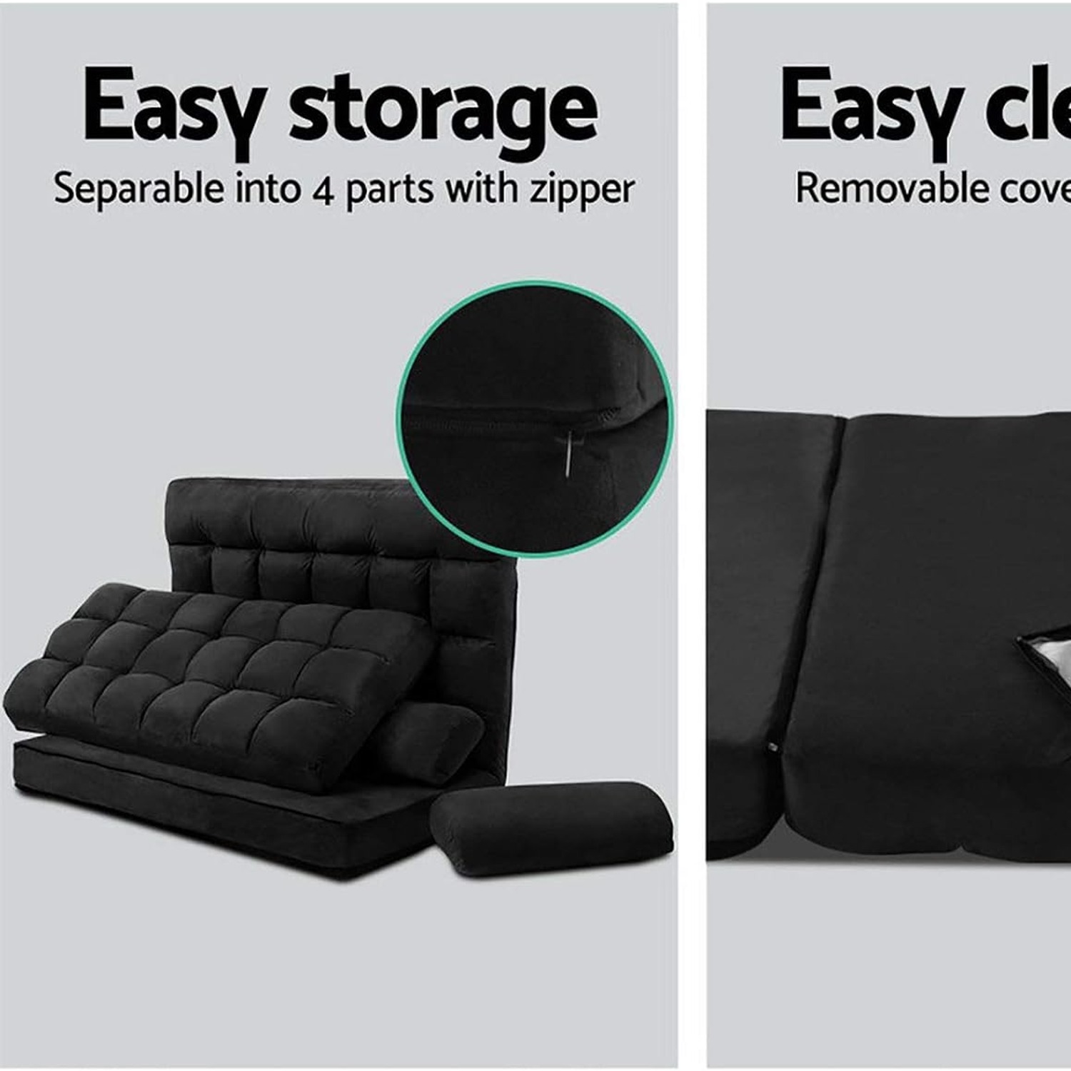 Adjustable Floor Lounge Sofa Bed: image 7