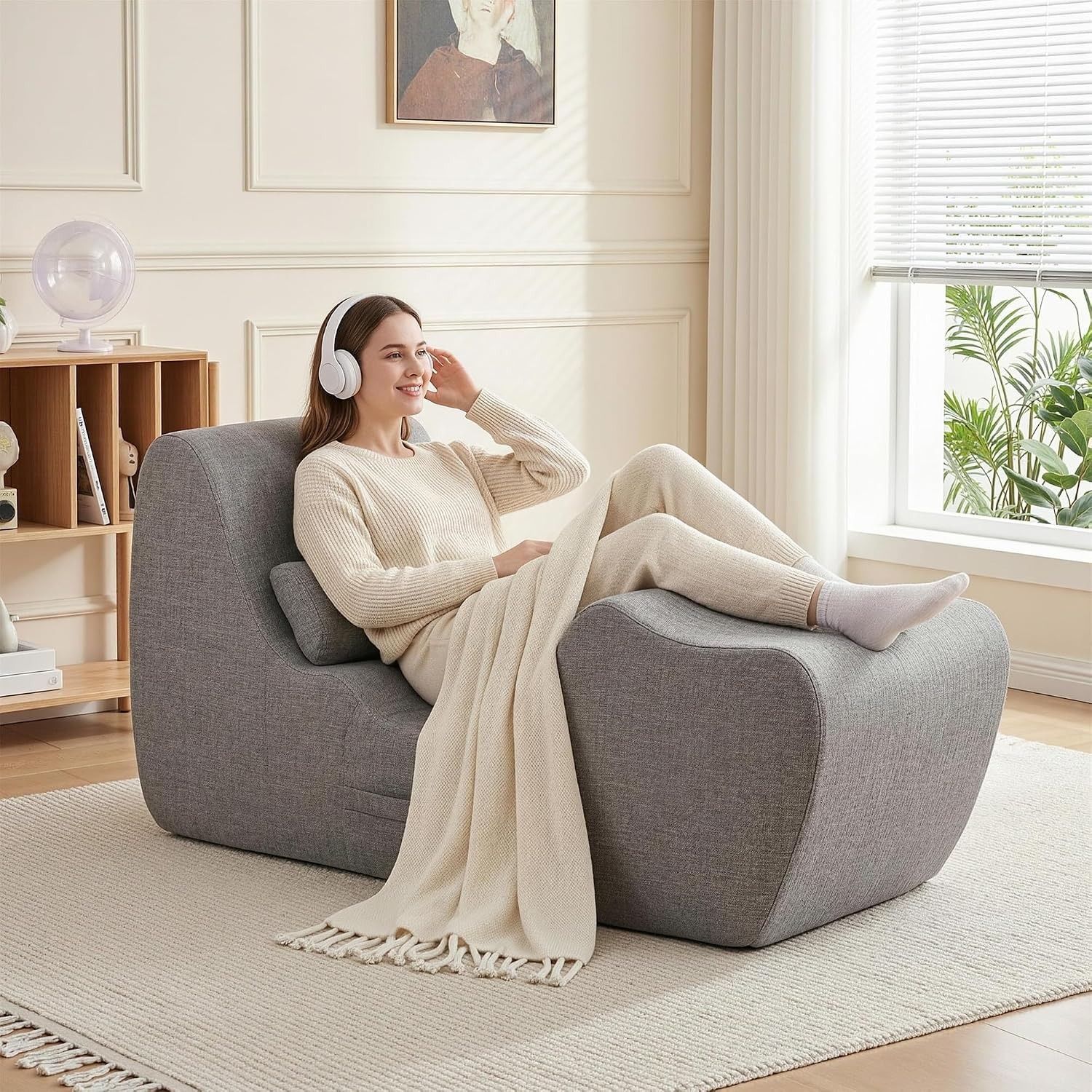 Adjustable Floor Lounge Sofa Bed: image 10