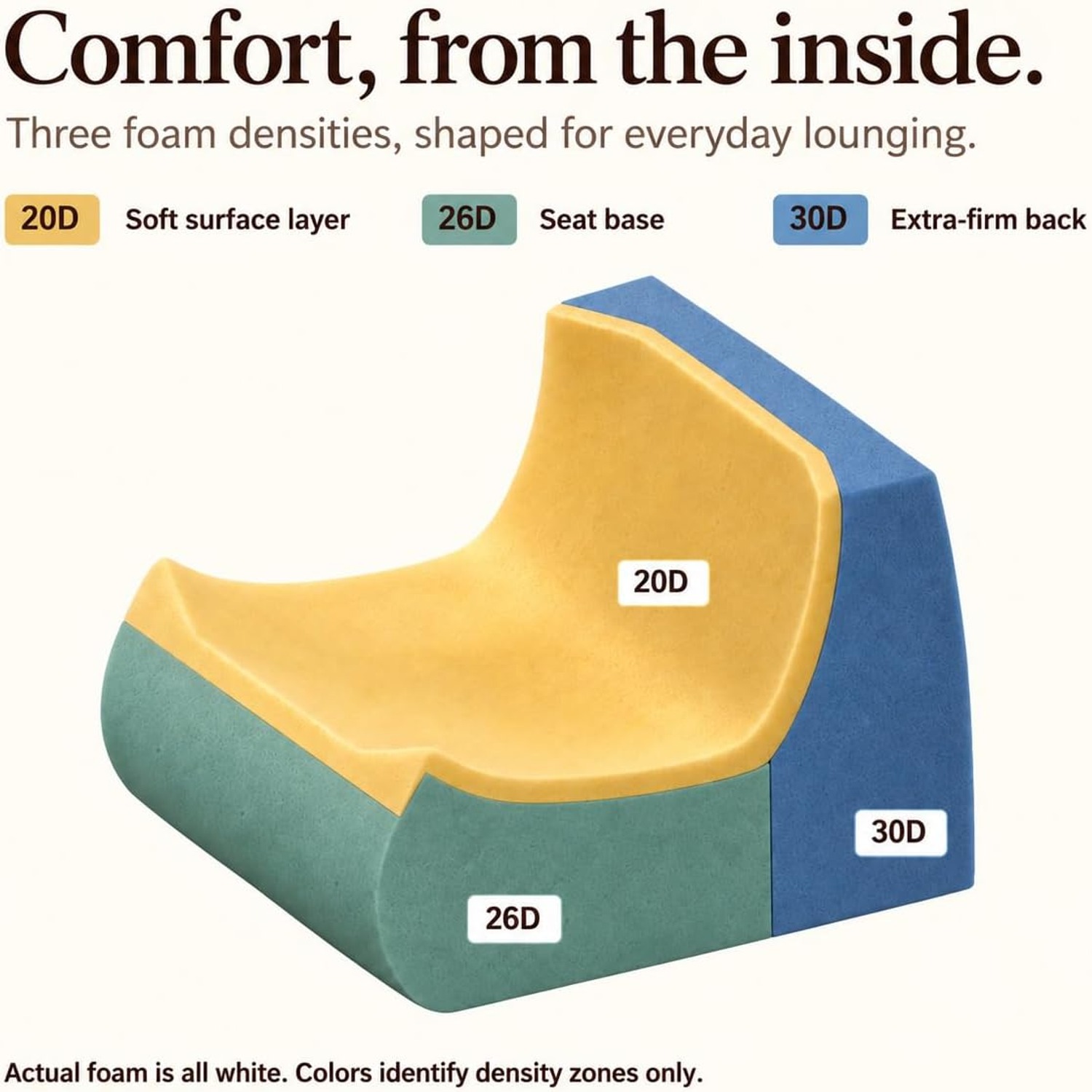 N&V Corduroy Armless Floor Sofa Chair: image 7