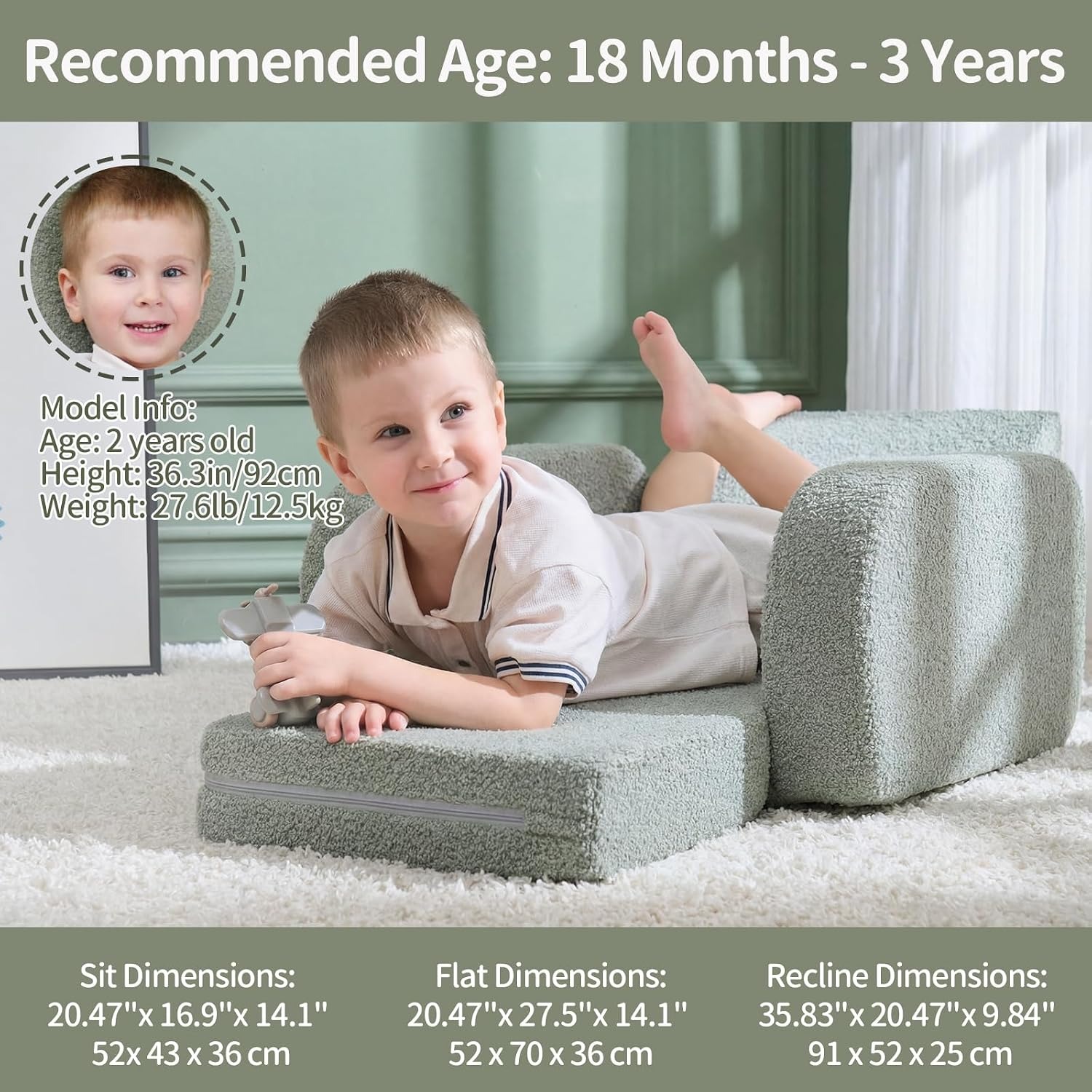KidBloom Fold-Out Kids Sofa