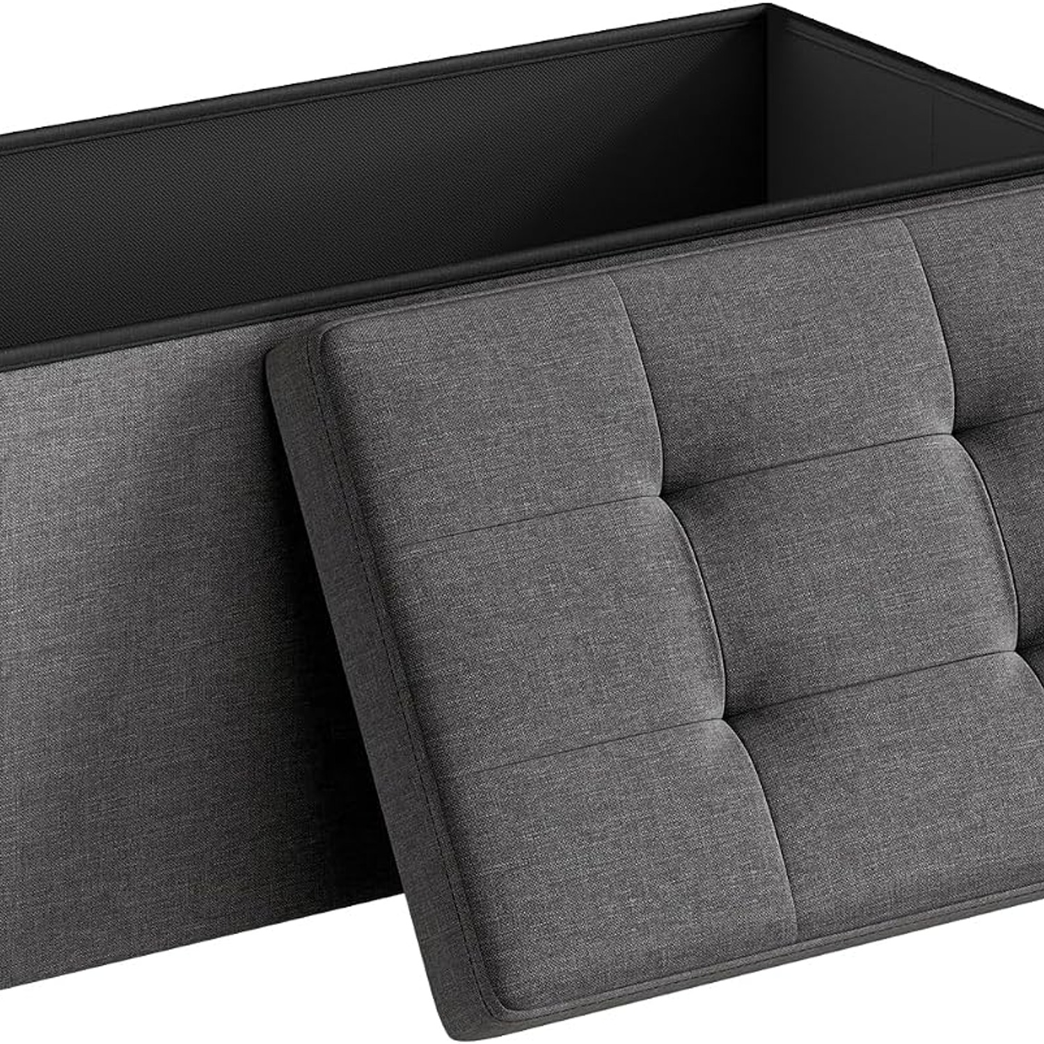 SONGMICS Folding Storage Ottoman: image 9