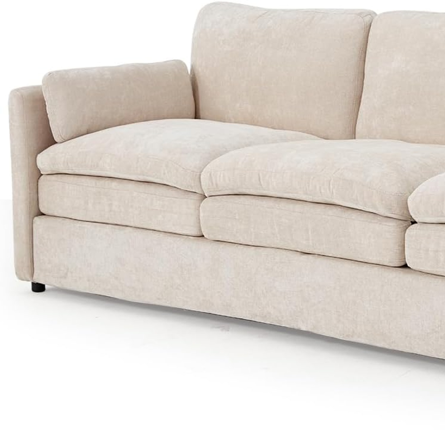 3 Seater Sofa Bed with Chenille Upholstery and Pull Out Sleeper