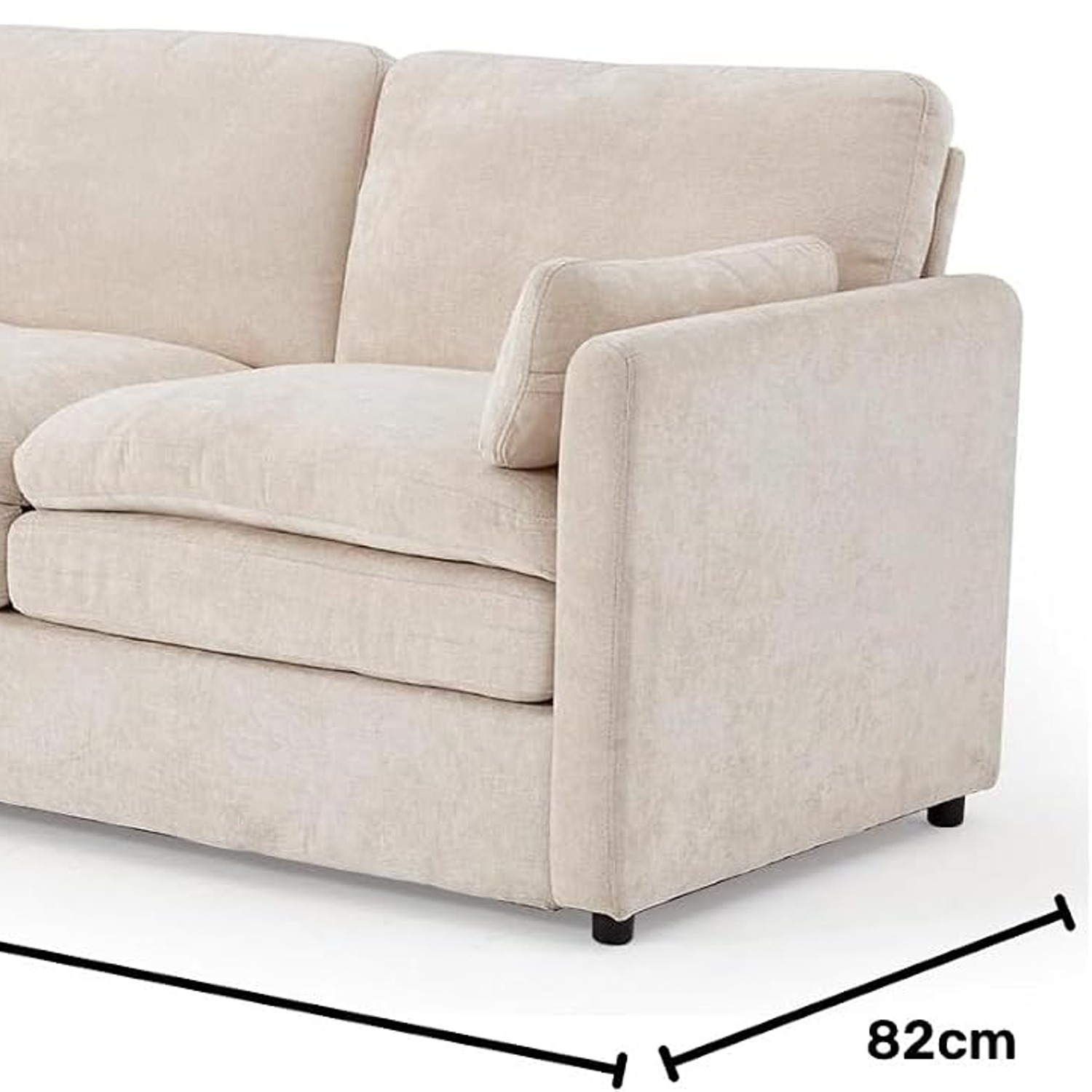 3 Seater Sofa Bed with Chenille Upholstery and Pull Out Sleeper