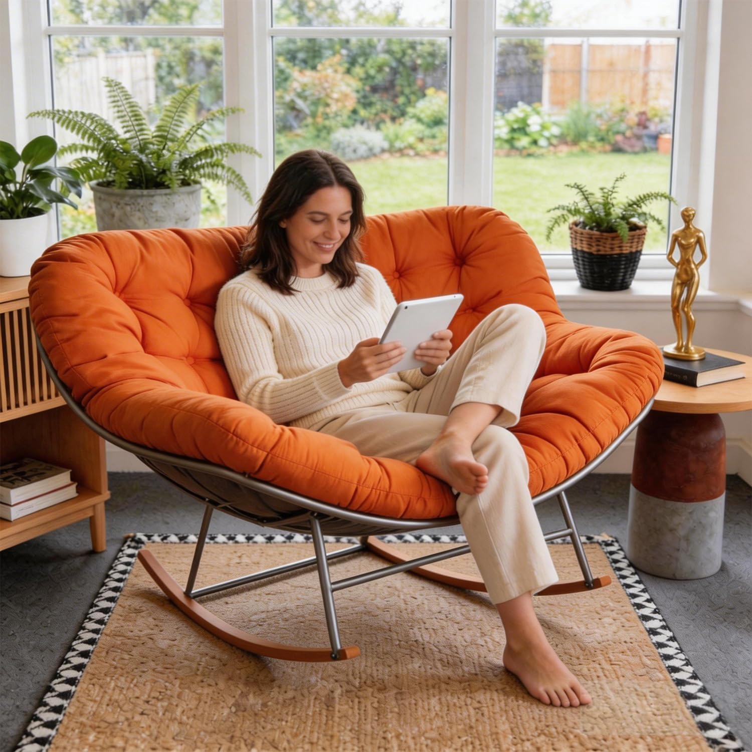 Valdera Egg Rocking Chair with Cushion
