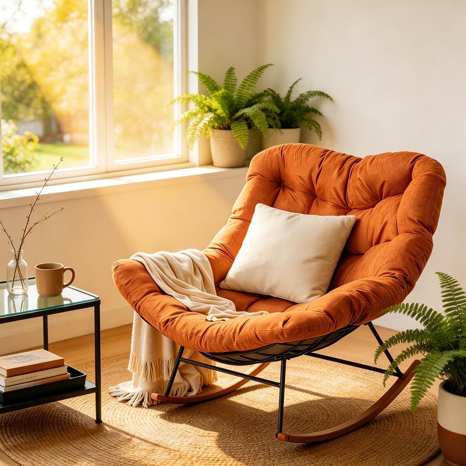 Valdera Egg Rocking Chair with Cushion
