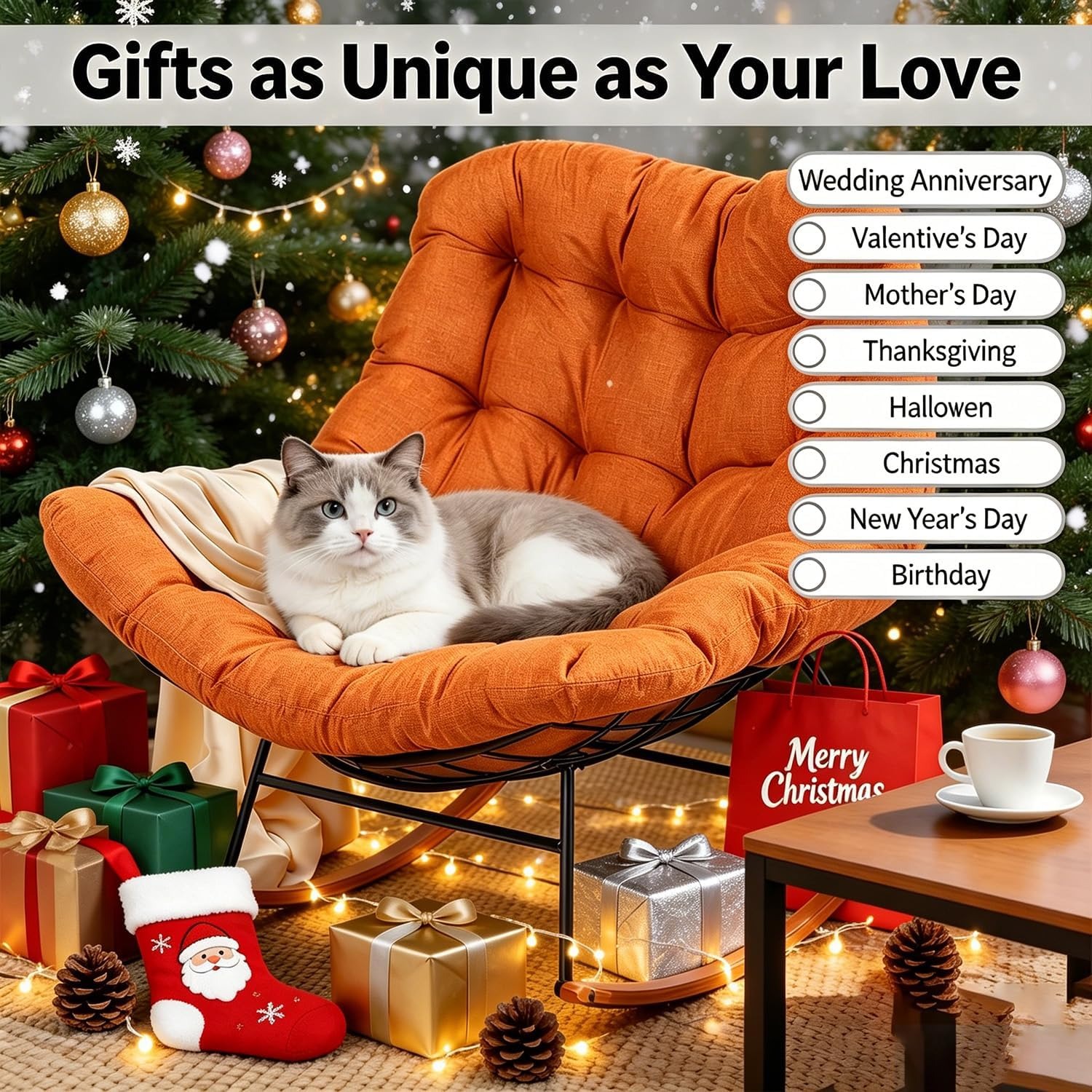 Valdera Egg Rocking Chair with Cushion: image 8
