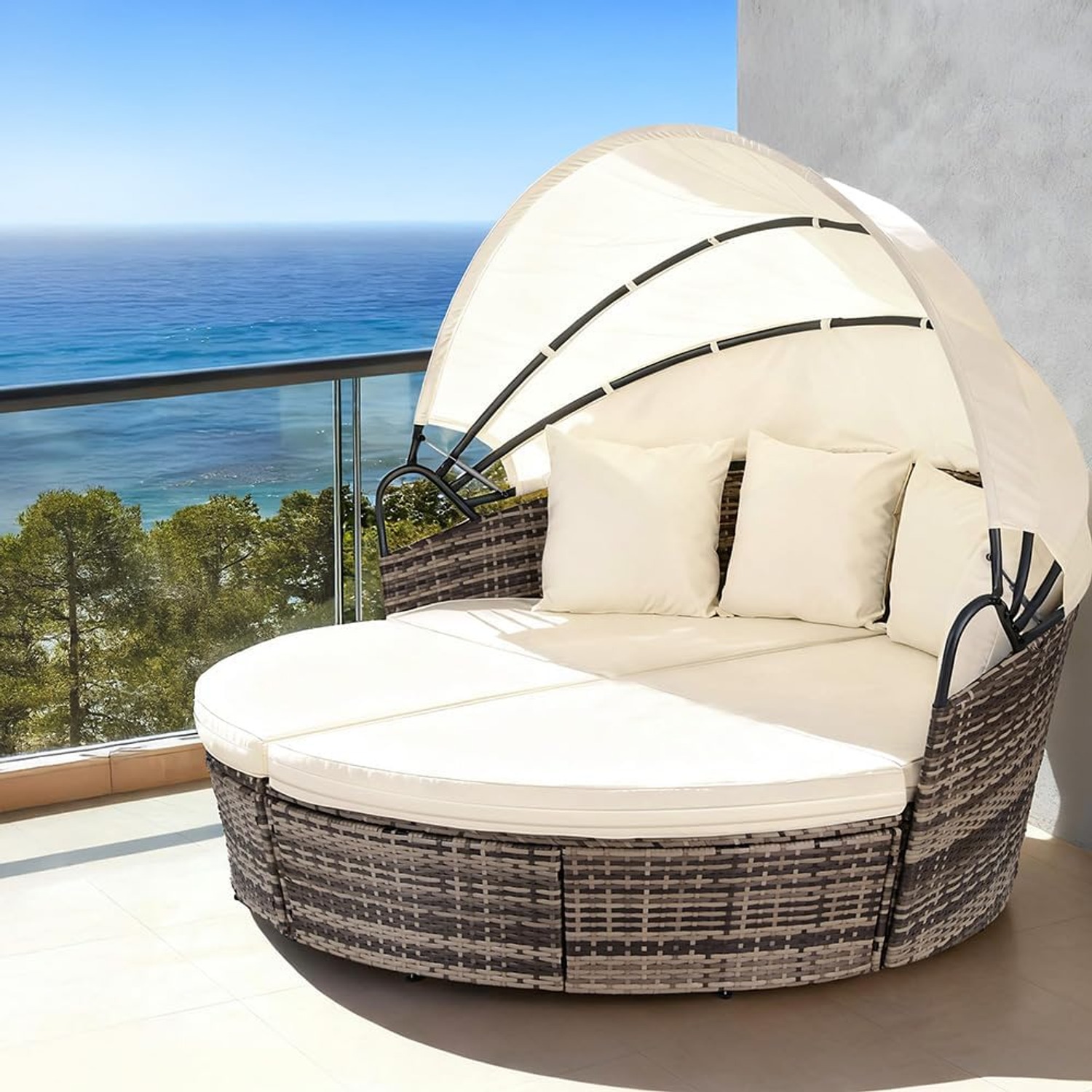 Gardeon Modular Wicker Outdoor Day Bed