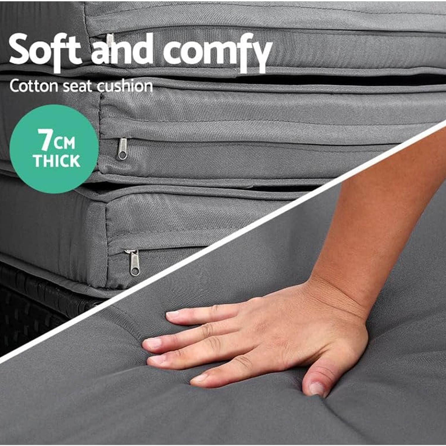 Gardeon Modular Wicker Outdoor Day Bed: image 9