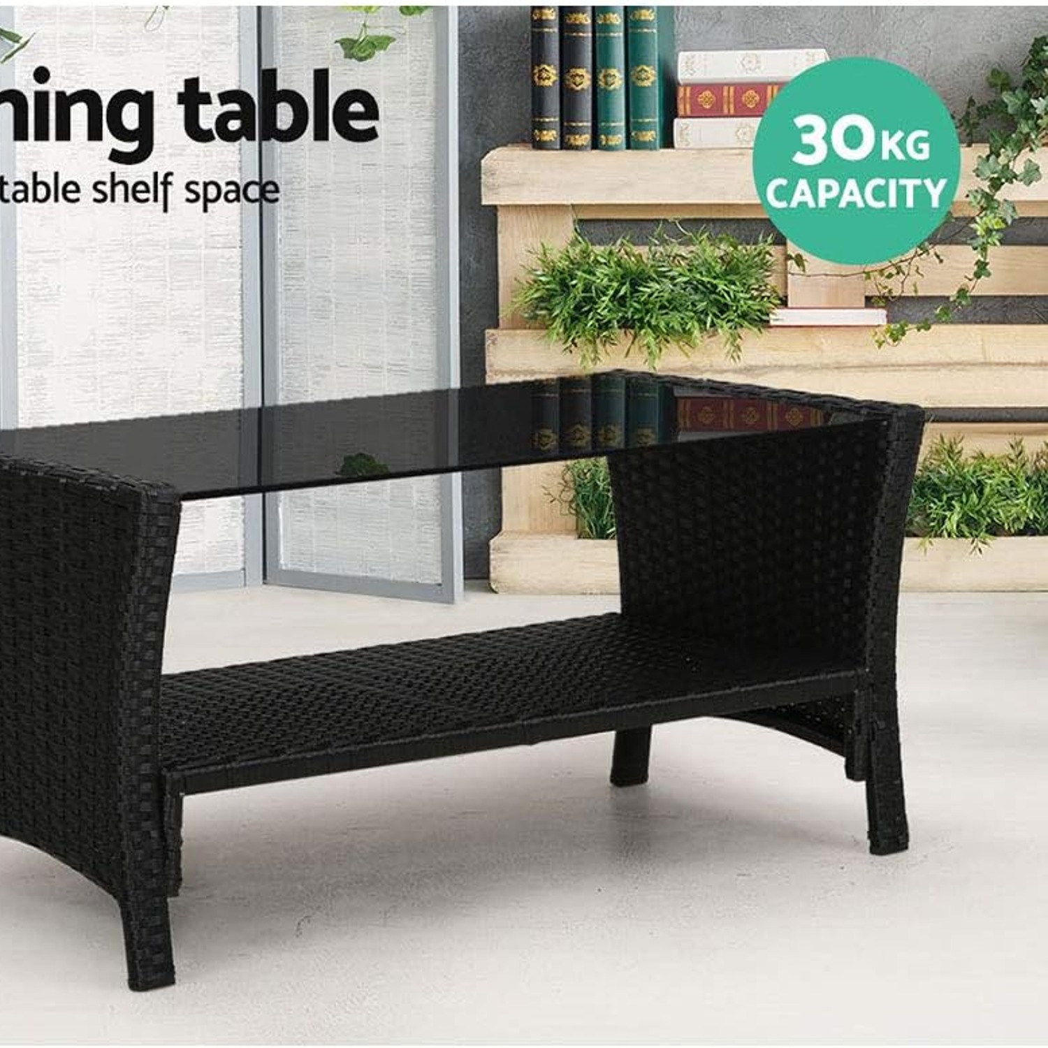 Gardeon Four-Piece Wicker Outdoor Lounge Setting: image 4