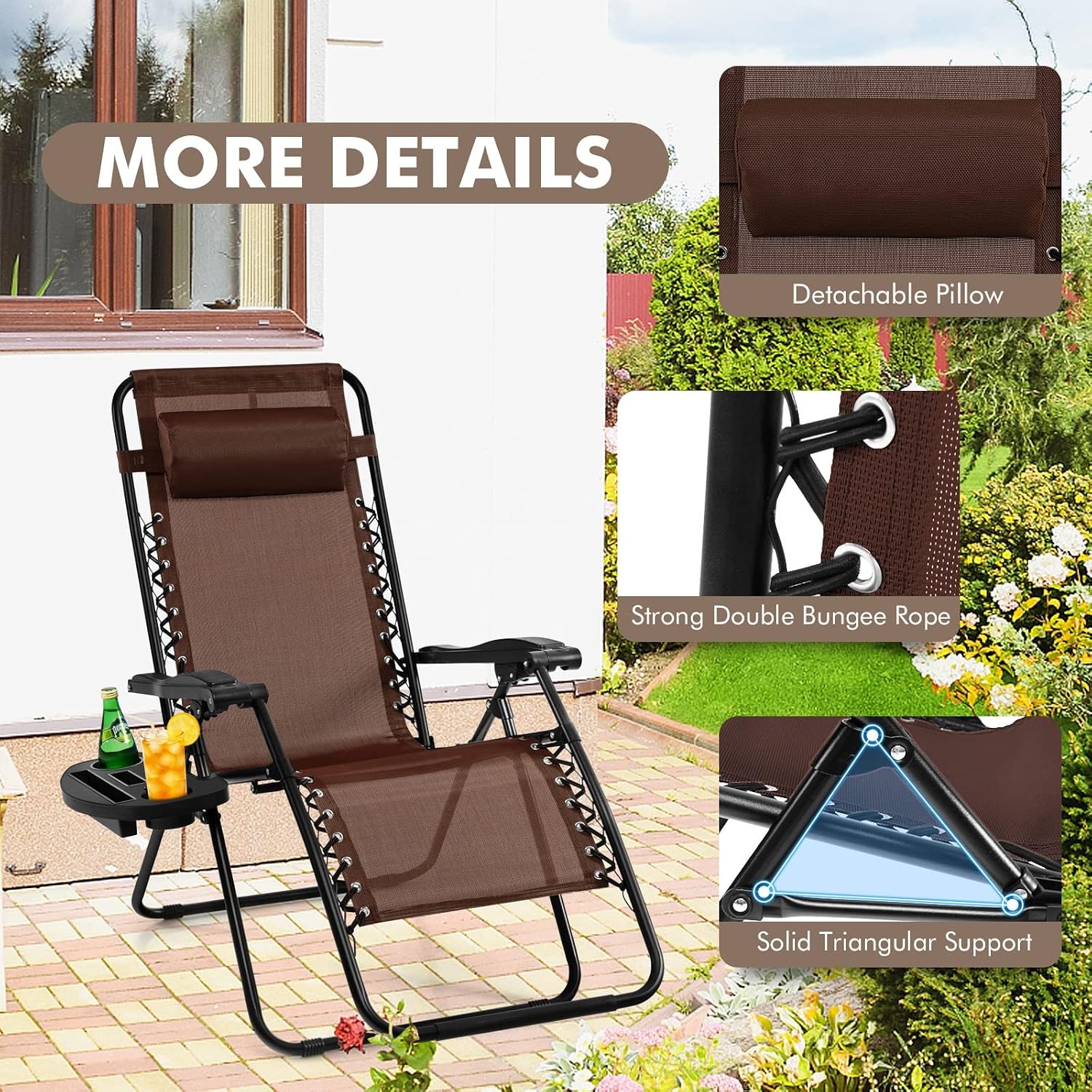 Costway Folding Zero Gravity Lounge Chair