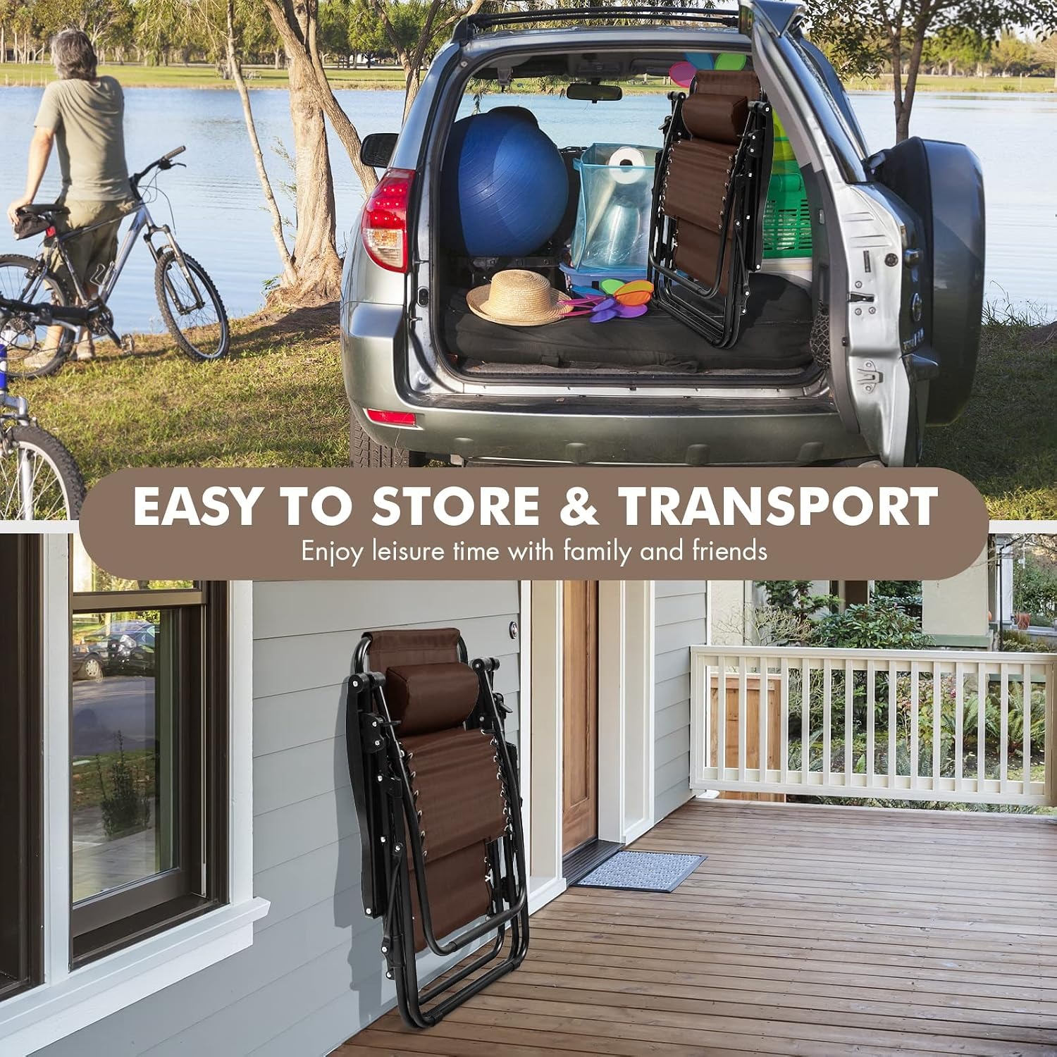 Costway Folding Zero Gravity Lounge Chair: image 9
